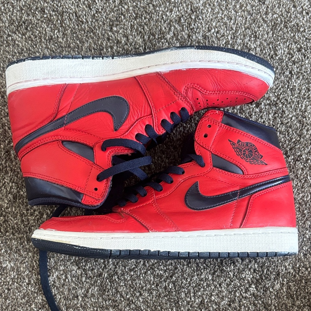 Red and Black High-Top Sneakers Jordan 1’s